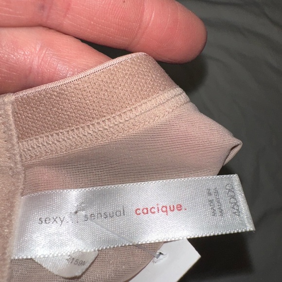 Cacique Sheer Underwire Bra - Tan - Picture 5 of 6